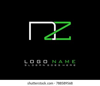 Initial N & Z minimalist logo template vector