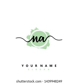 Initial NA beauty handwriting logo vector