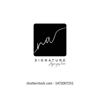 Initial NA beauty monogram and elegant logo design, handwriting logo of initial signature, wedding, fashion, floral and botanical with creative template.