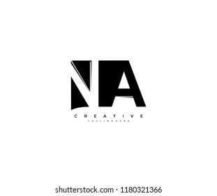 Initial NA Letter Corporate Shape Linked Logo