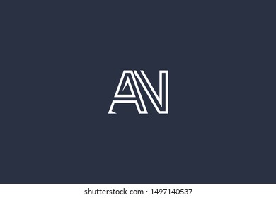 Initial AN NA Letter Logo Design Vector Template. Creative and Minimal Alphabet A N Letters icon Illustration.