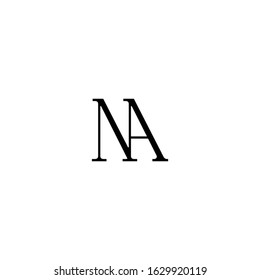 initial NA Logo design vector from serif font. illustration of NA Letter Logo design vector