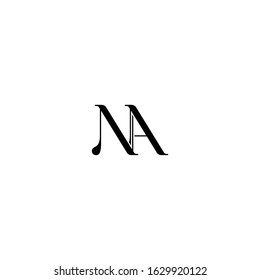 initial NA Logo design vector from serif font. illustration of NA Letter Logo design vector