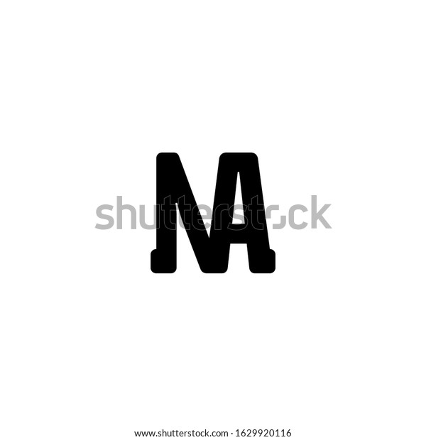Initial Na Logo Design Vector Serif 스톡 벡터(로열티 프리) 1629920116