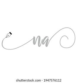 Initial NA logo handwriting business illustration fashion simple