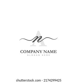  Initial NA logo luxury beauty template illustration