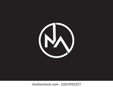 initial NA AN logo vector logo design