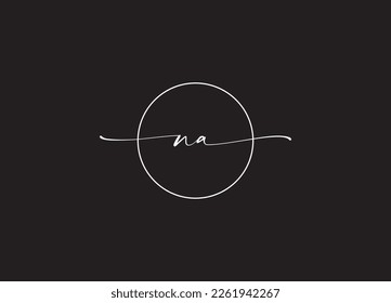 initial NA AN logo vector logo design