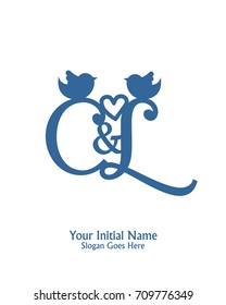 Initial name C & L logo template vector