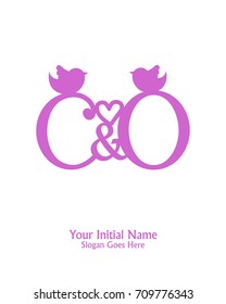 Initial name C & O logo template vector