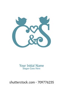 Initial name C & S logo template vector