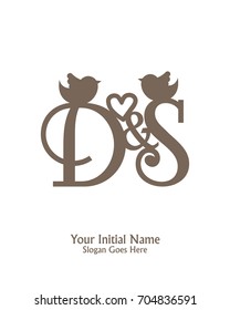 Initial name D S logo template vector