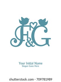 Initial name F & G logo template vector