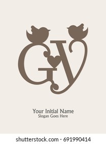 Initial name G Y logo template vector