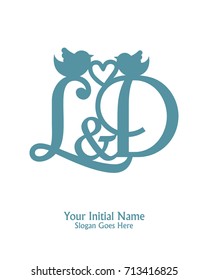 Initial name L & D logo template vector