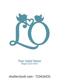 Initial name L & O logo template vector