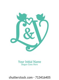 Initial name L & Y logo template vector