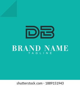 Letra de nombre inicial Vector de símbolos de logotipo de BD o de icono de DB
