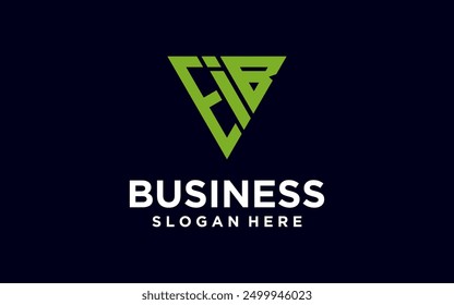 initial name logo design triangle shape