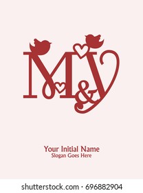 Initial name M Y logo template vector