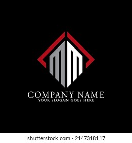 initial name MM logo design vector,letter name M and M monogram logo inspirations