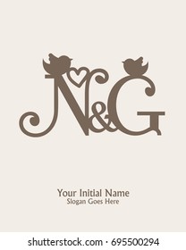 Initial name N G logo template vector