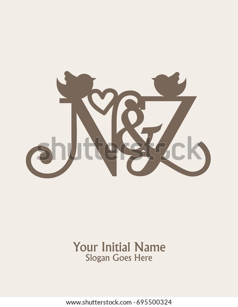 Initial Name N Z Logo Template Stock Vector Royalty Free