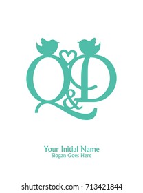 Initial name Q & D logo template vector