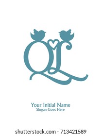 Initial name Q & L logo template vector