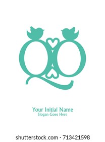 Initial name Q & O logo template vector