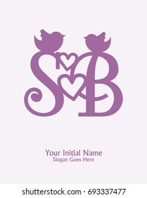 Initial name S B logo template vector