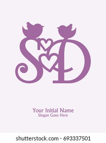 Initial name S D logo template vector