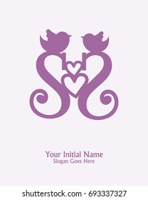 Initial name S S logo template vector