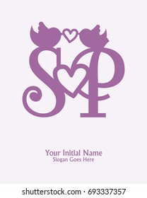 Initial name S P logo template vector