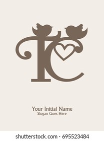 Initial name T C logo template vector