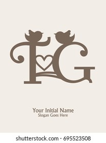 Initial name T G logo template vector