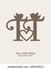 Initial name T T logo template vector