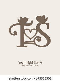 Initial name T S logo template vector