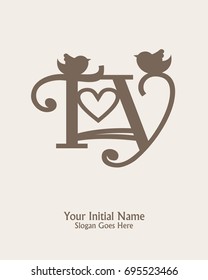 Initial name T Y logo template vector