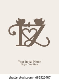 Initial name T Z logo template vector