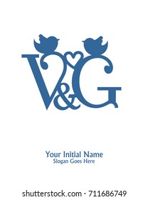 Initial name V & G logo template vector 