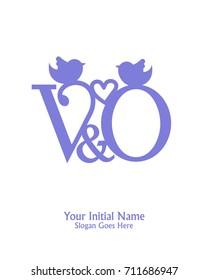 Initial name V & O logo template vector 