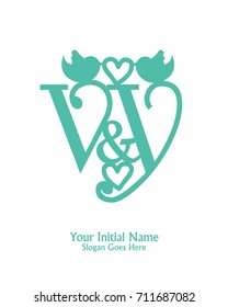 Initial name V & Y logo template vector 