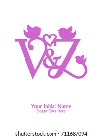 Initial name V & Z logo template vector 