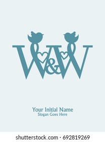 Initial name W W logo template vector