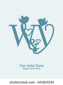 Initial name W Y logo template vector