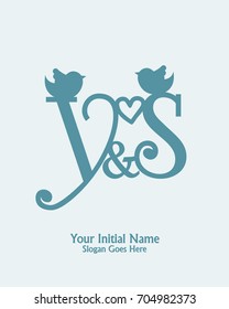 Initial name Y S logo template vector