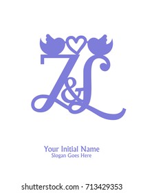 Initial name Z & L logo template vector