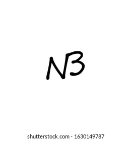 Initial NB Letter logo design vector. Illustration of Letter NB logo design 