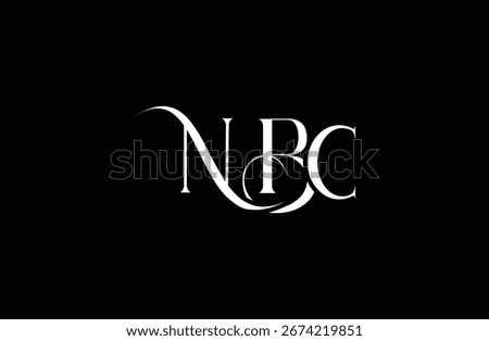 Initial NBC letter logo design. Elegant Monogram Logo Design with Decorative Elements and Typography
